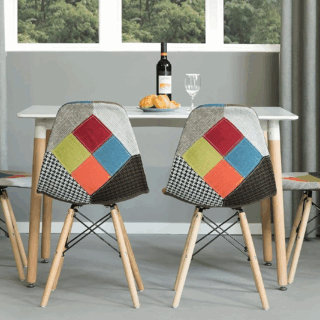 Armless Multicoloured Eames Chair