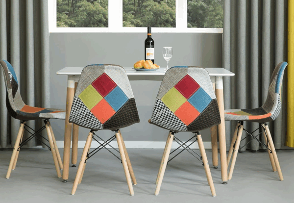 Armless Multicoloured Eames Chair