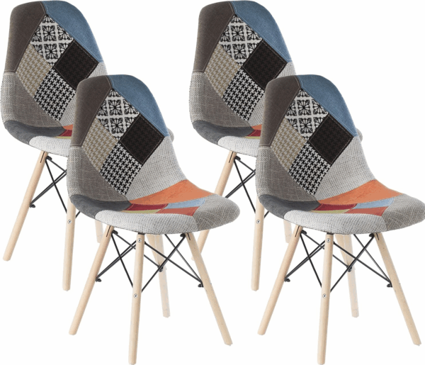 Armless Multicoloured Eames Chair - Image 4
