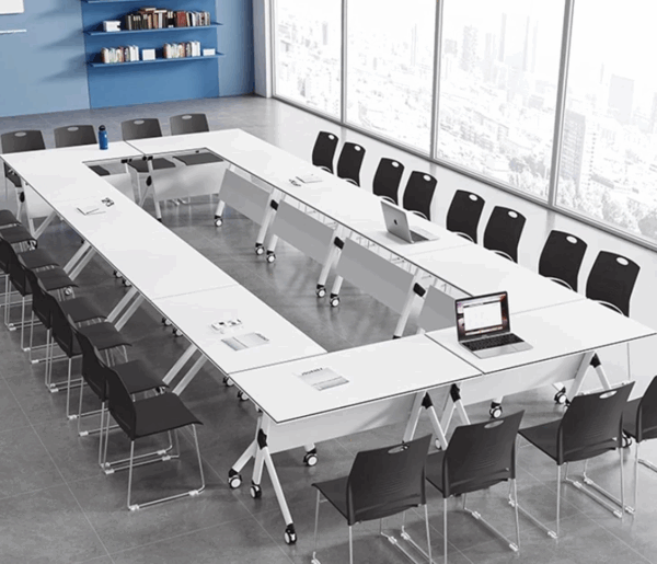 white foldable meeting table, folding meeting table, white folding conference table, collapsible meeting table, portable meeting table, white foldable office table, white folding training table, foldable boardroom table, space saving meeting table, compact meeting table, white conference table, white collapsible table, white rectangular folding table, white modular meeting table, white folding table for office, easy fold meeting table, foldable seminar table, training room folding table, modern white meeting table, white foldable desk, office folding table, white multipurpose table, white foldable collaboration table, mobile meeting table, white foldable team table, collapsible white office desk, conference room folding table, adjustable meeting table, white meeting table with folding legs, space-efficient meeting table, white lightweight meeting table, foldable workspace table, temporary office table, white foldable group table, ergonomic foldable table, stackable foldable table, white foldable workstation, folding table for business, white functional meeting table, foldable rectangular office table, white laminated folding table, minimalist folding meeting table, quick setup meeting table, folding desk for meetings