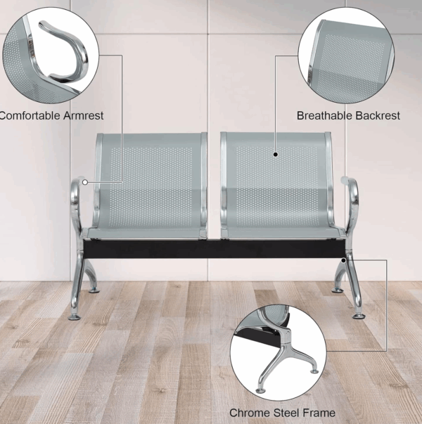 nonpadded waiting bench, non-padded waiting area bench, metal waiting bench, public seating bench, office waiting bench, non-cushioned bench seat, heavy duty waiting bench, nonpadded reception bench, steel bench for waiting area, institutional bench seating, hospital waiting bench, airport bench seating, durable waiting bench, nonupholstered waiting bench, non padded guest bench, link bench for waiting rooms, non cushioned 3-seater bench, commercial waiting bench, queue area bench, non padded bench for office, non padded visitor bench, bench with no cushion, hard seat waiting bench, high traffic area seating bench, bench for reception area, robust metal bench, seating bench without padding, minimalist public bench, indoor non padded bench, utility bench for waiting area, non cushioned metal bench, nonpadded bench with backrest, backless non padded bench, functional waiting room bench