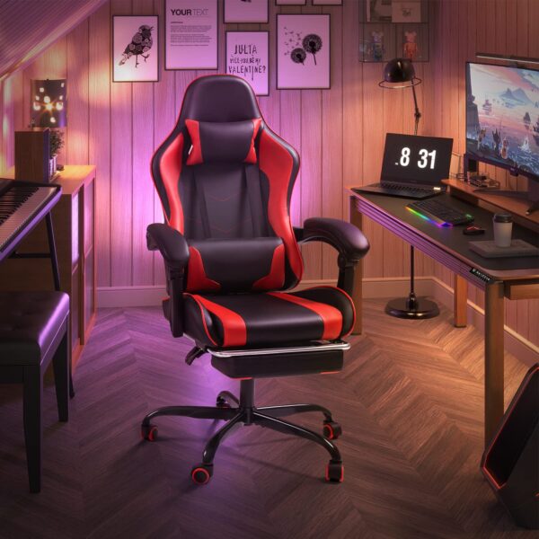 Gaming chair, gamer chair, PC gaming chair, e-sports chair, racing chair, computer chair, office chair for gaming, ergonomic gaming chair, high back gaming chair, video game chair, console gaming chair, streamer chair, desk chair, comfortable gaming chair, best gaming chair, gaming chair with footrest, gaming chair with lumbar support, gaming chair with headrest, gaming chair with armrests, reclining gaming chair, swivel gaming chair, adjustable gaming chair, gaming chair for long hours, professional gaming chair, custom gaming chair, durable gaming chair, stylish gaming chair, leather gaming chair, PU leather gaming chair, faux leather gaming chair, fabric gaming chair, mesh gaming chair, velvet gaming chair, ergonomic office chair, gaming and office chair,