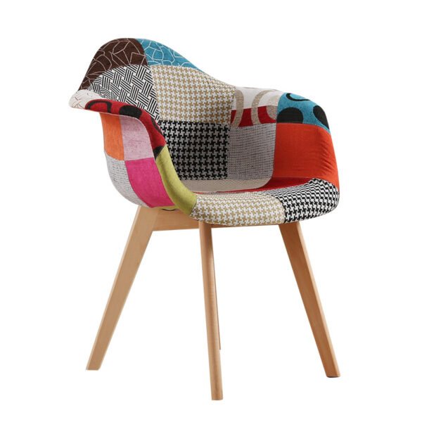 Patchwork chair, patchwork armchair, fabric chair, patterned chair, eclectic chair, bohemian chair, colorful chair, unique armchair, accent chair, Eames style chair, patchwork lounge chair, mid-century modern chair, retro chair, upholstered chair, dining chair, office chair, rocking chair, barrel chair, club chair, wingback chair, side chair, living room chair, bedroom chair, reading chair, nursery chair, kids chair, designer chair, artisan chair, handmade chair, quilted chair, upholstered fabric chair, mixed media chair, modern patchwork chair, vintage patchwork chair, boho chic chair, urban eclectic chair, Scandinavian chair, minimalist chair, quirky chair, funky chair, colorful home decor, living room furniture, accent furniture, bedroom furniture, office furniture, home decor, unique seating, statement piece, conversation piece,