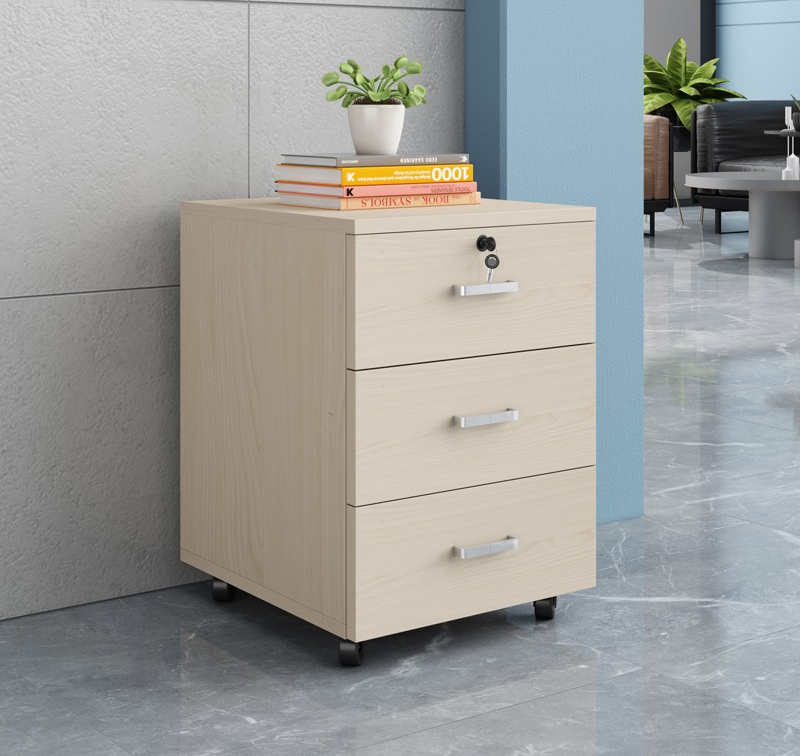 3 Drawer Wooden Office Cabinet - Image 9