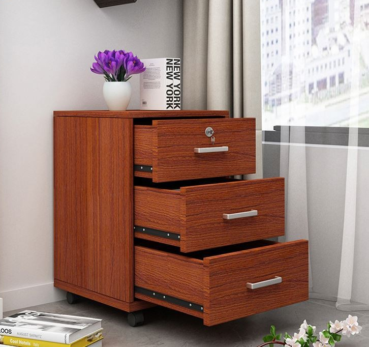 3 Drawer Wooden Office Cabinet - Image 12