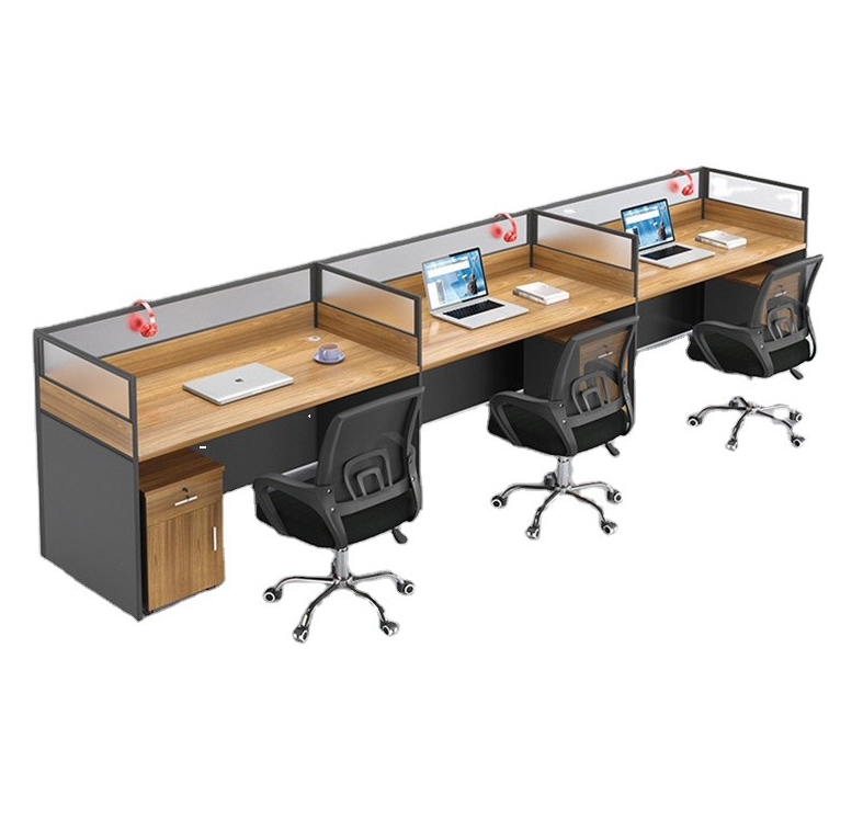 3 Person MDF Office Workstation Desk - Image 2