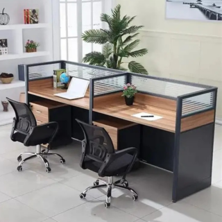 2 Way Cubic MDF Office Workstation