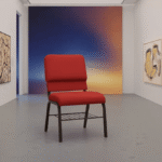 Armless Fabric Banquet Conference Chair - Image 13