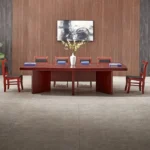 Mahogany Boardroom Meeting Table - Image 6