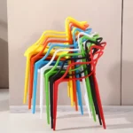 Stackable Plastic Dining Chair - Image 6