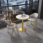 Round Golden Dining Table - Image 8