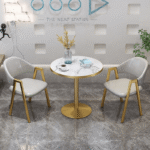 Round Golden Dining Table - Image 3