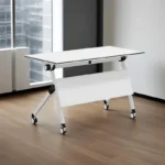 White Foldable Office Table - Image 8