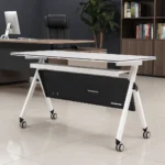 White Foldable Office Table - Image 2