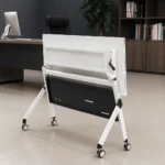 White Foldable Office Table - Image 11