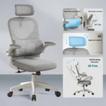 White Ergonomic High-Back Chair - Image 10