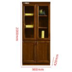 2-Door Mahogany Storage Cabinet - Image 3