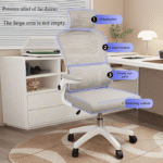 White Ergonomic High-Back Chair - Image 3