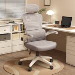White Ergonomic High-Back Chair - Image 4