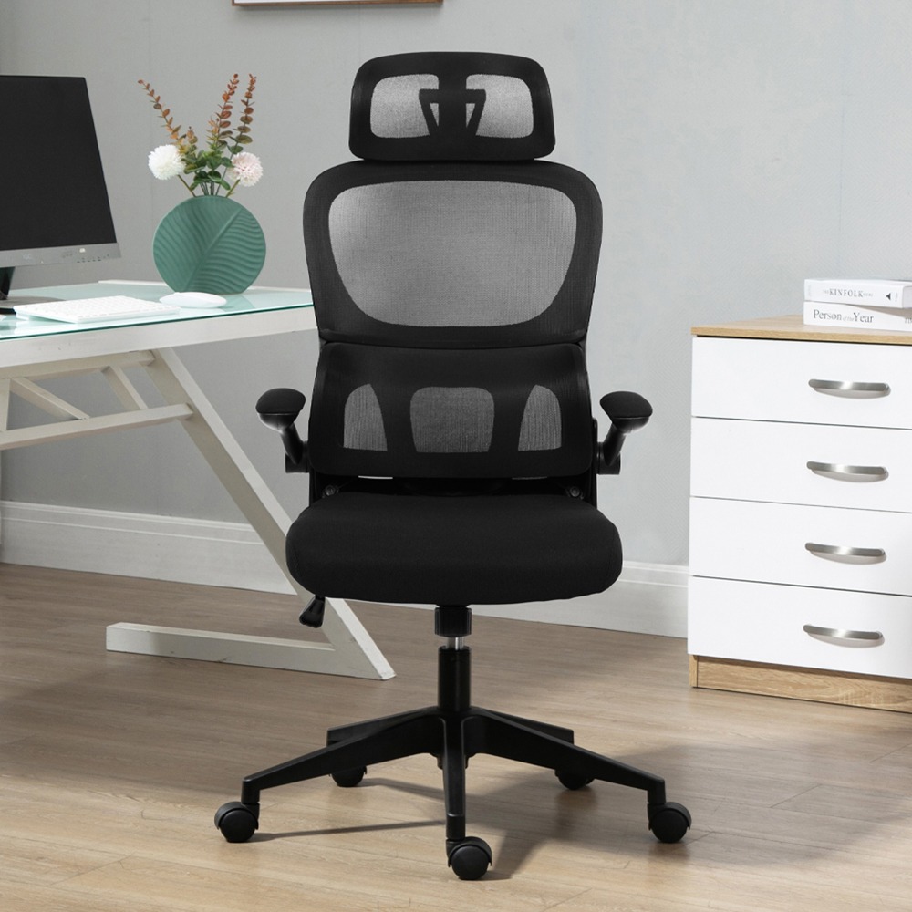 Hd84fc34498024d7fbf8da1a4d8b4d83b0.jpg Orthopedic Office Chair with Flip Arms - Image 1