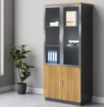 Two Door Wooden Office Cabinet - Image 4