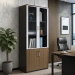 Two Door Wooden Office Cabinet - Image 3