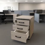 Three Drawer Wooden Office Cabinet - Image 7