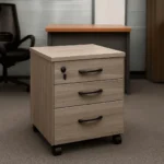 Three Drawer Wooden Office Cabinet - Image 8
