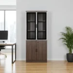 Two Door Wood Office Cabinet - Image 2