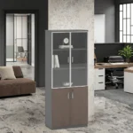 Two Door Wood Office Cabinet - Image 4