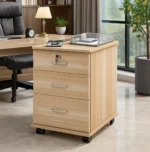 Wooden 3‑Drawer Office Cabinet - Image 9