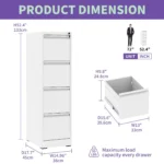 4 Drawers Filing Office Cabinet - Image 7