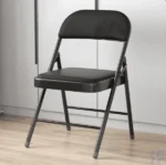 Foldable Metallic Office Chair - Image 2