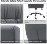 Ergonomic Leather Desk Chair - Image 8