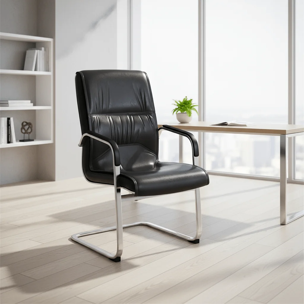 Office-Chair-1131.webp Leather Visitor Office Chair - Image 1