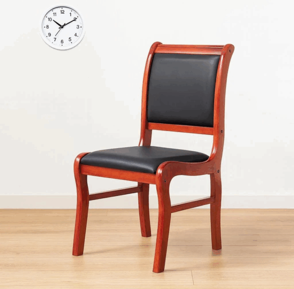 Office-Chair-897.png Wooden Frame Leather Office Chair - Image 1