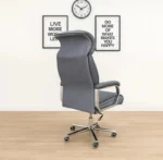 Gray Leather Office Chair - Image 10
