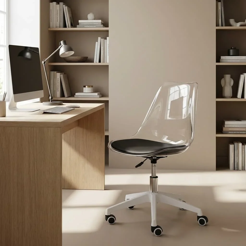 Office-Chair-957.webp Acrylic Swivel Office Chair - Image 1