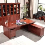 200cm Mahogany Office Desk - Image 4