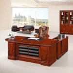 1800mm Mahogany Office Desk - Image 11