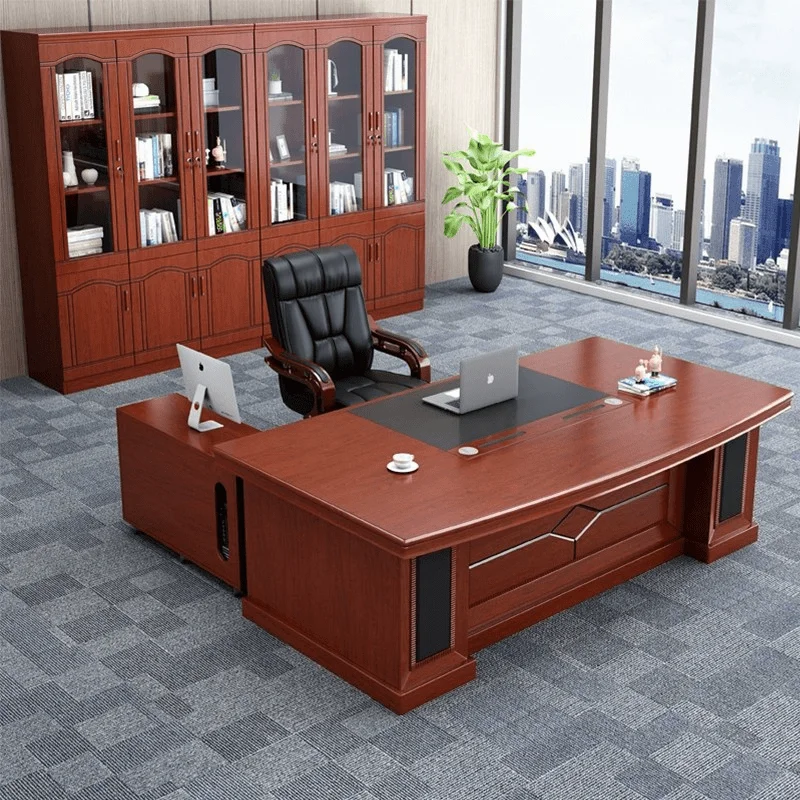 Office-Desk-657.webp 1800mm Mahogany Office Desk - Image 1