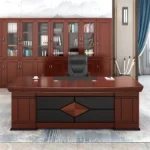 2000mm Mahogany Office Desk - Image 5