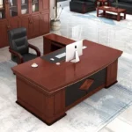2000mm Mahogany Office Desk - Image 4