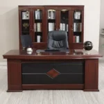 2000mm Mahogany Office Desk - Image 2