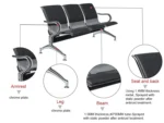 3-Seater Link Reception Bench - Image 10