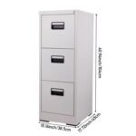 3-Drawer Office Filling Cabinet - Image 9