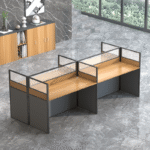 4-Way Brown Office Workstation - Image 4