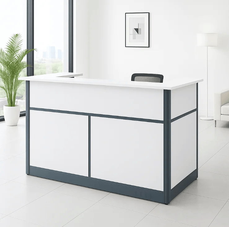 ec53500f-7d97-4184-9f67-76602fae4785.png 180cm Front Reception Office Desk - Image 1