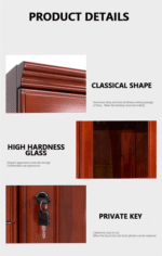 2-Door Mahogany Storage Cabinet - Image 2