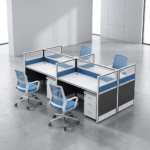4-Way Brown Office Workstation - Image 10
